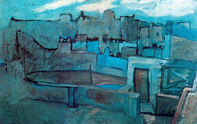 Pablo Picasso Classical Oil Paintings The Roofs Of Barcelona